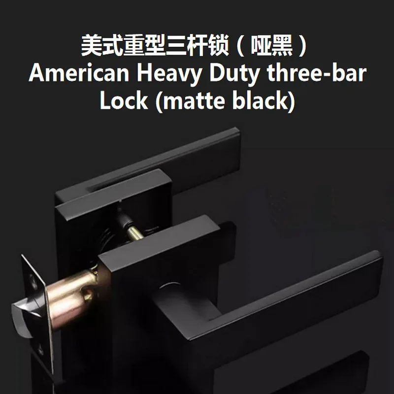 Home Security Bars - Amerykańska klamka do drzwi bezkluczykowa, wytrzymała,