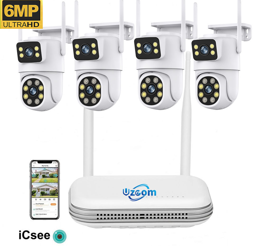 Home Security Kit With Camera - 8-kanałowy zestaw kamer IP 6MP do
