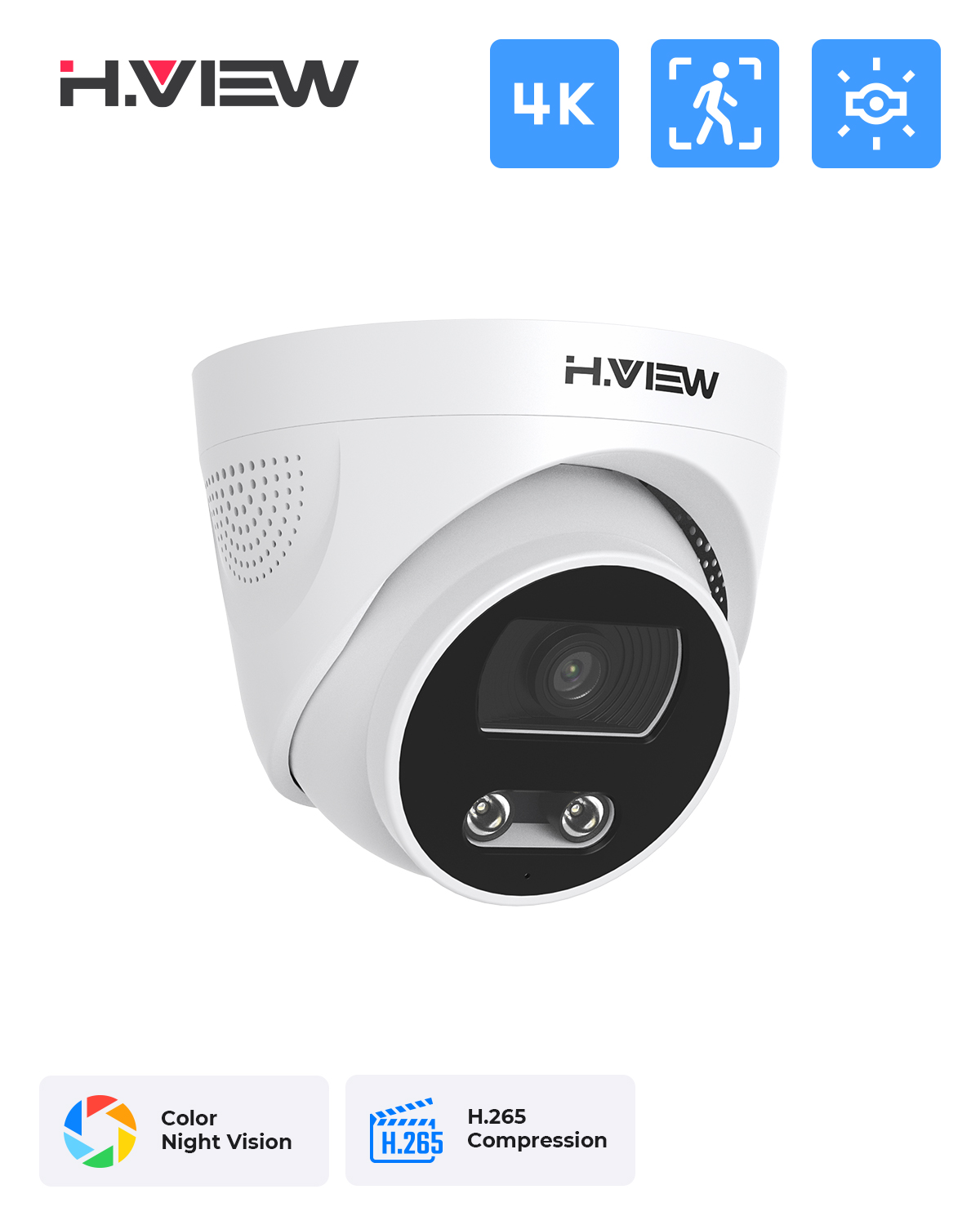 Home Security Nvr - H.View 8Mp, że Poe kamera Ip