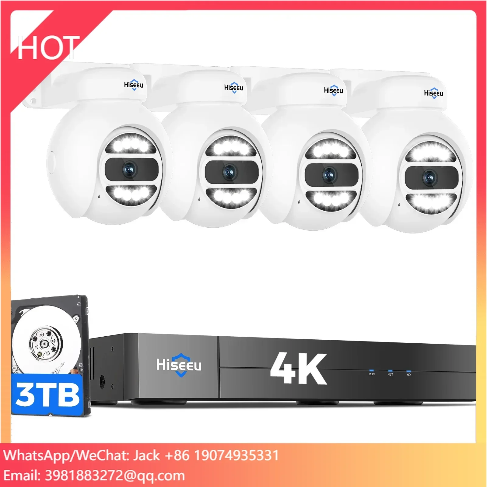 Home Security Nvr - Hiseeu Automatyczne Śledzenie 5MP PoE NVR