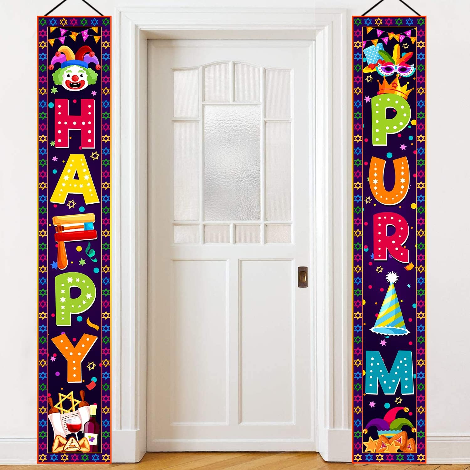 Home Security Yard Sign - Happy Purim Dekoracje Ganek Znak Baner