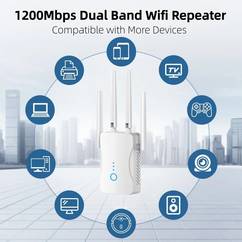 Home Security Bundle - Wzmacniacz WiFi Dual Band 1200Mbps Bezprzewodowy