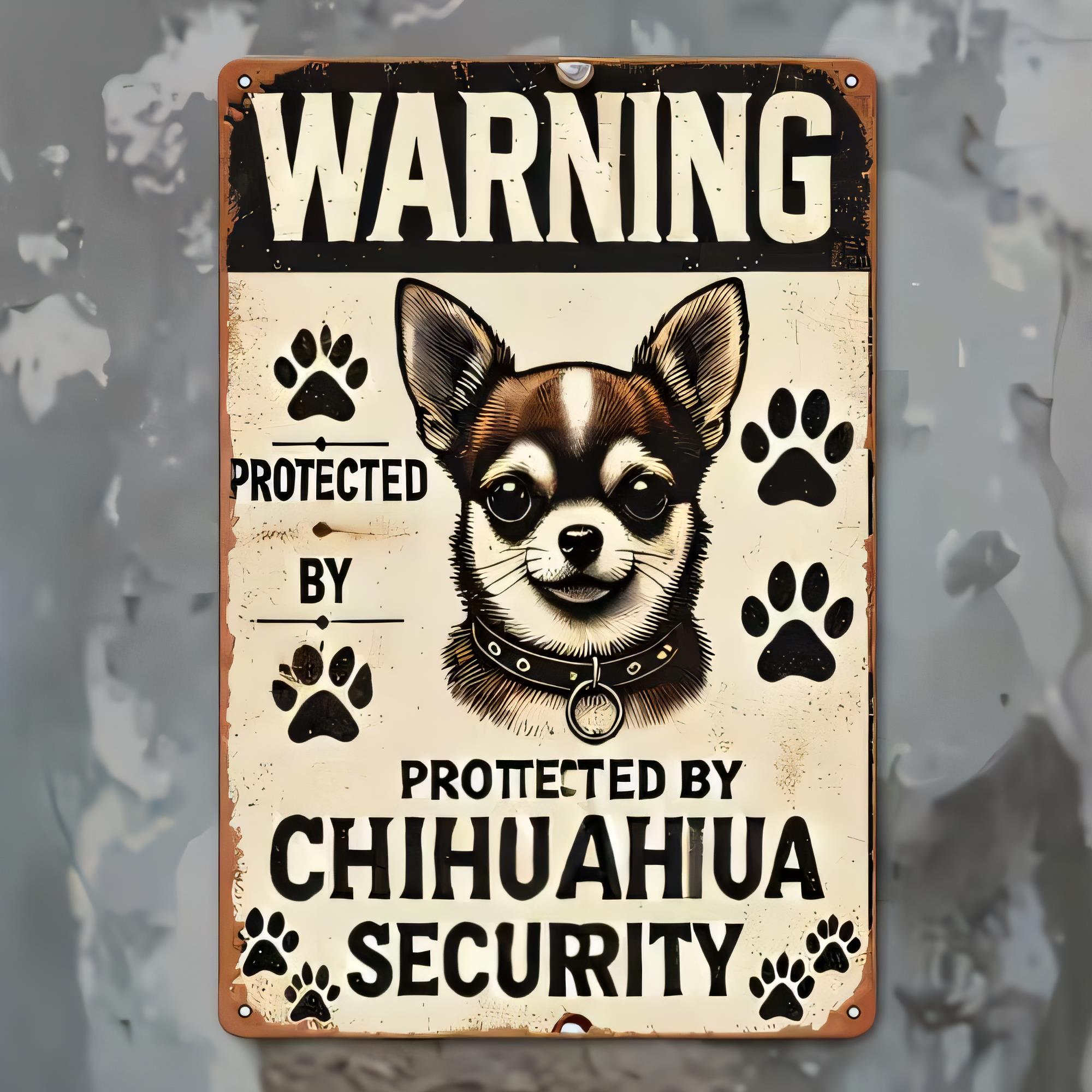 Home Security Bars - Tabliczka Metalowa Ostrzegawcza Ochrona Ochronionych Przed