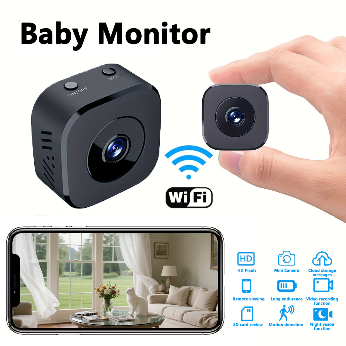 Home Security With Cameras - Miniaturowa kamera WiFi HD 1080P do
