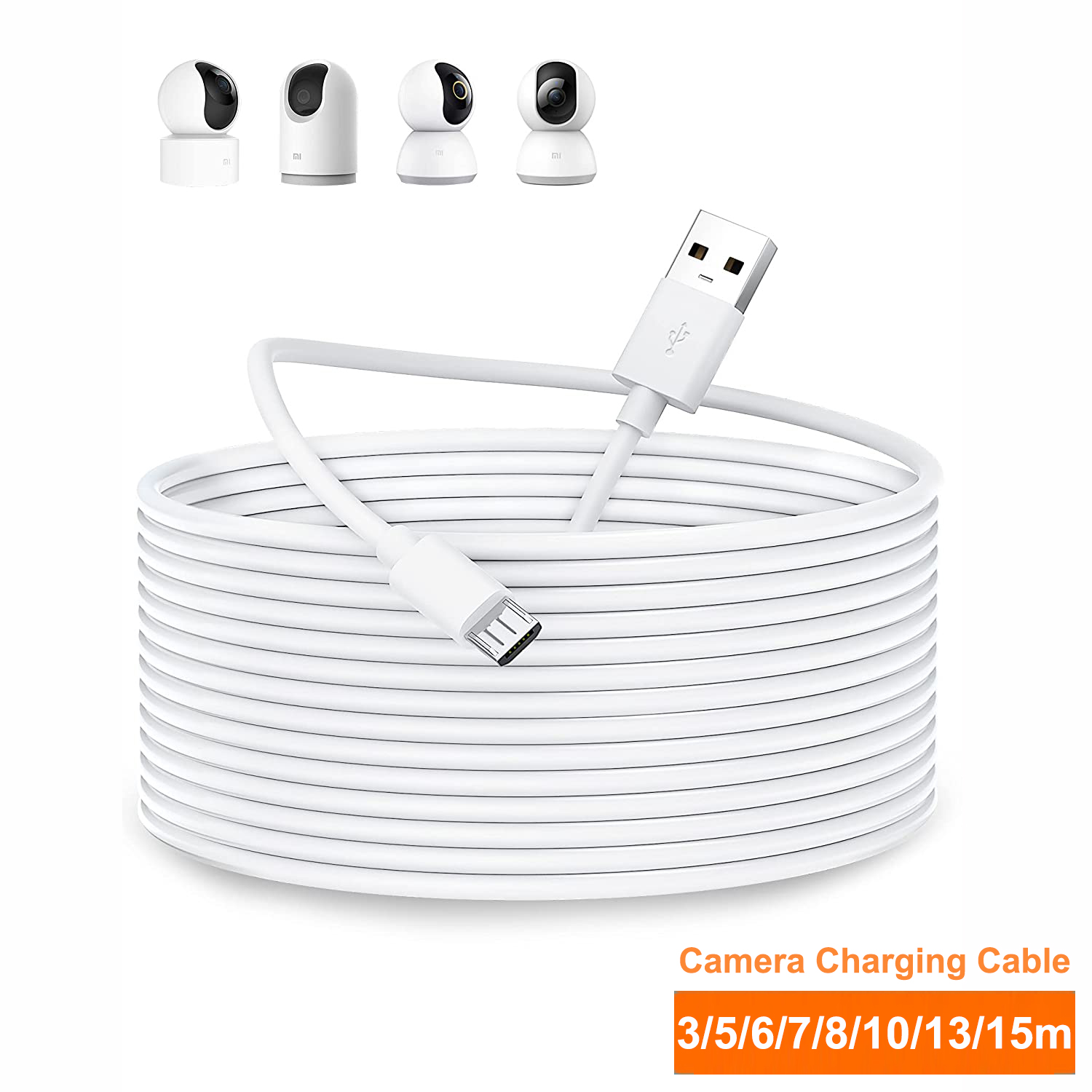 Home Security Bundle - Przedłużacz Micro USB 3~13m do Xiaomi
