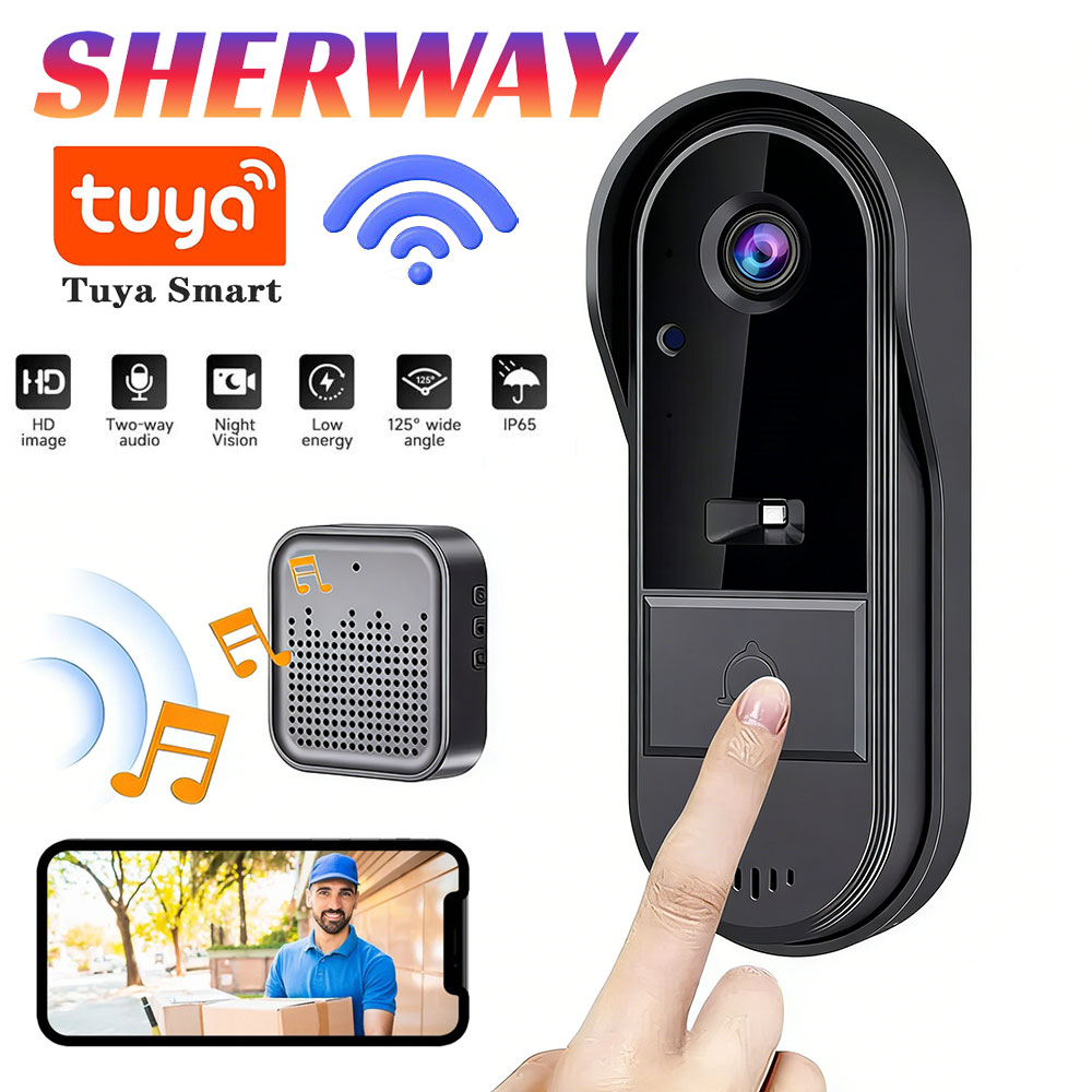 Home Security Bundle - Zestaw bezprzewodowego dzwonka do drzwi Tuya