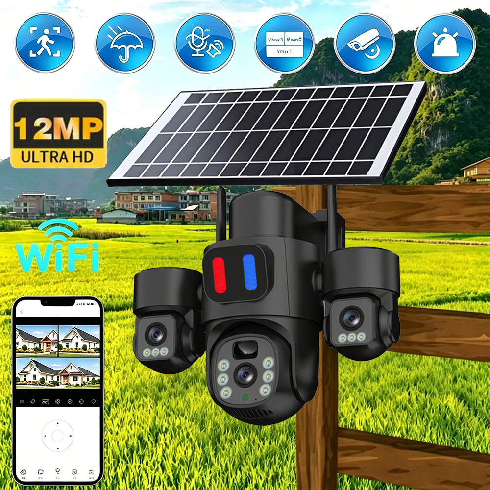 Home Security Front Door - Zewnętrzna kamera solarna WiFi PTZ z