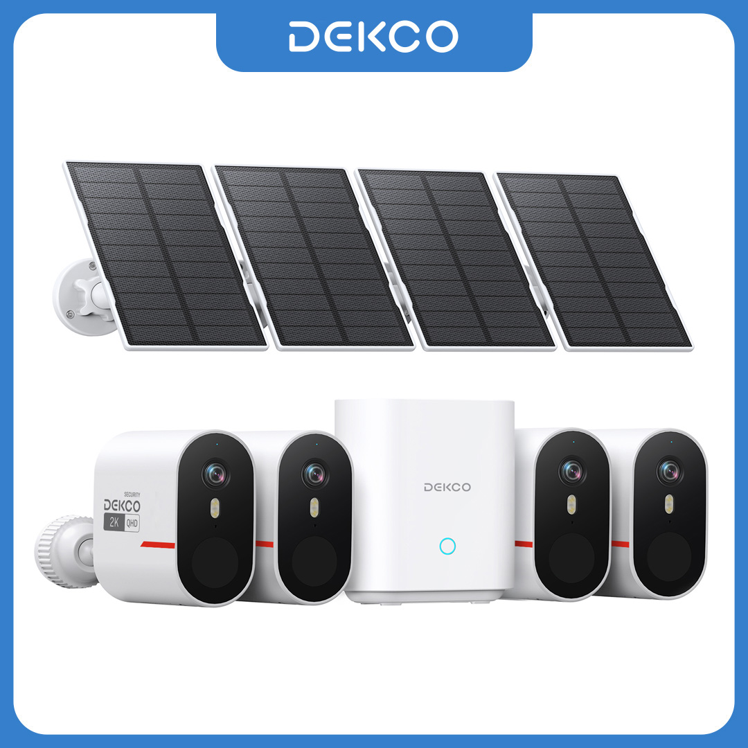 Home Security Outdoor Camera System - System kamer solarnych Dekco 3MP WiFi,