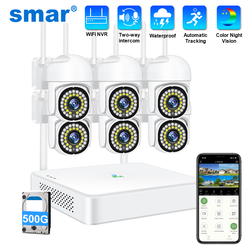 Home Security Outdoor Camera System - Bezprzewodowy system kamer bezpieczeństwa CCTV Smar