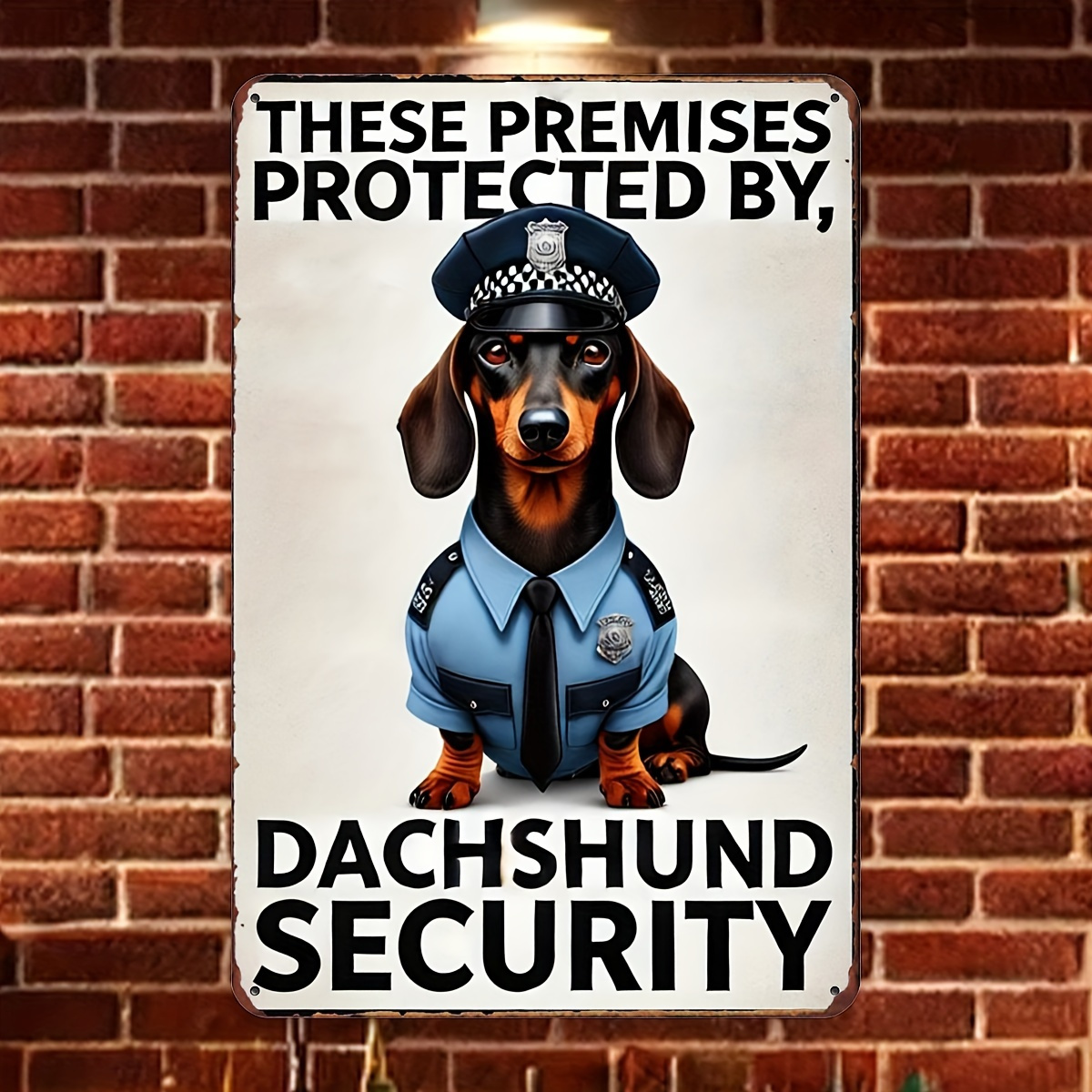 Home Security Bars - Znak Blaszany Pionowy 
