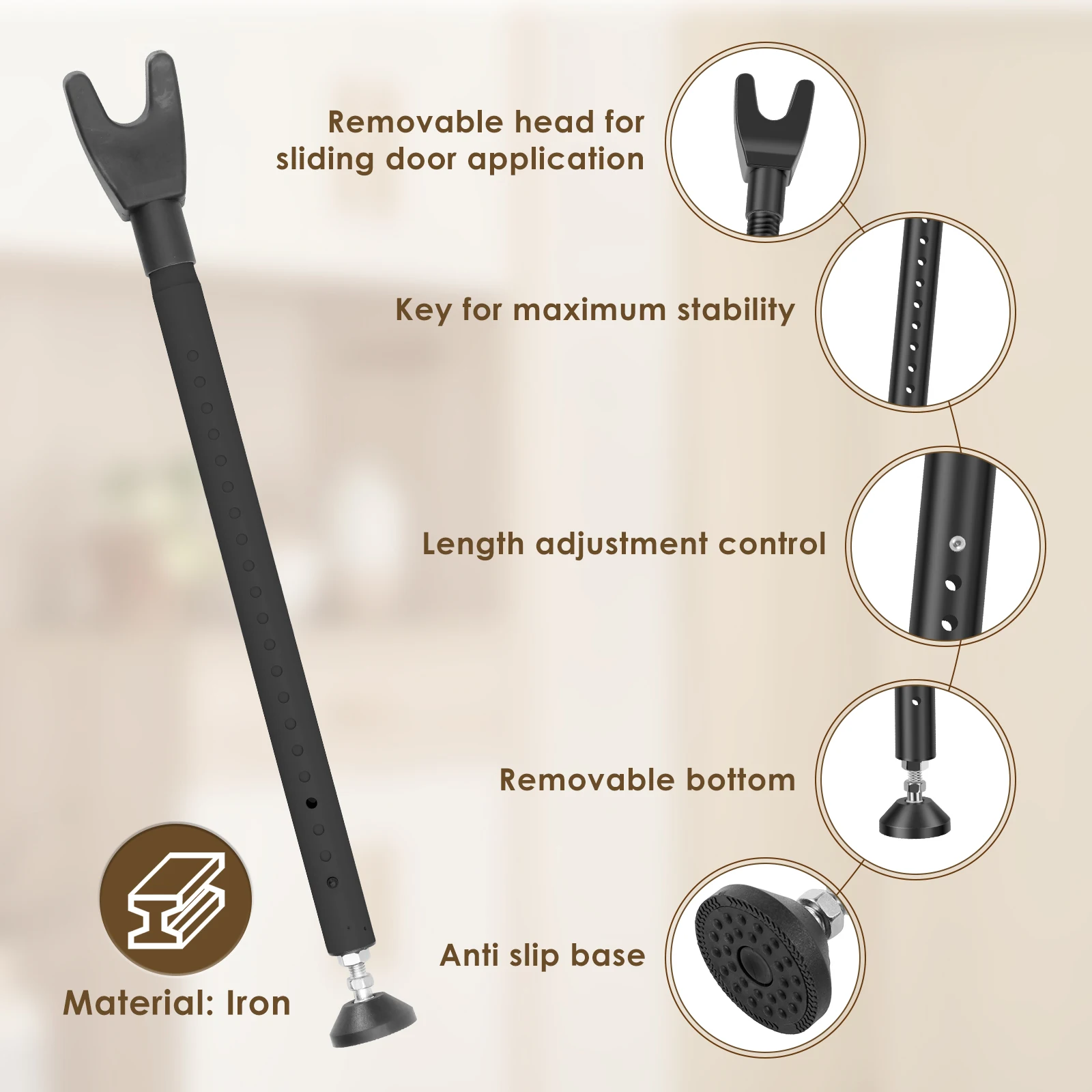 Przesuwana blokada do drzwi pr – Home Security Bars recenzja i cena