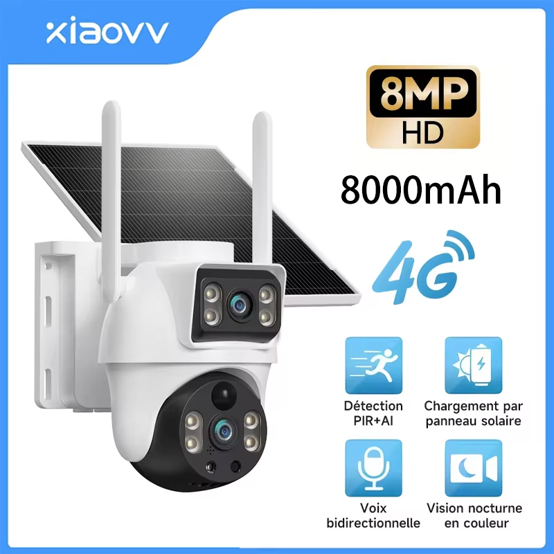 XIAOVV 8MP 4G LTE Solarna Zewn – Home Security Outdoor Camera System recenzja i cena