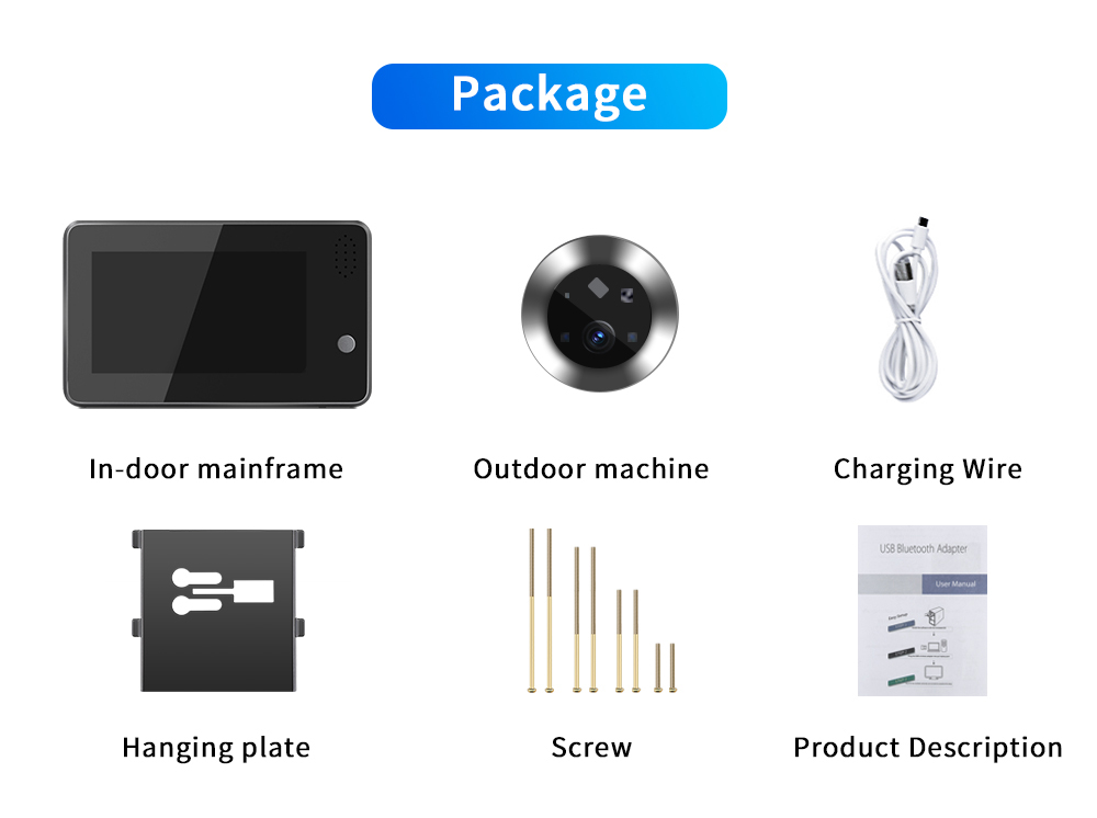 4,3-calowy inteligentny dzwone – Home Security Cameras Wireless recenzja i cena